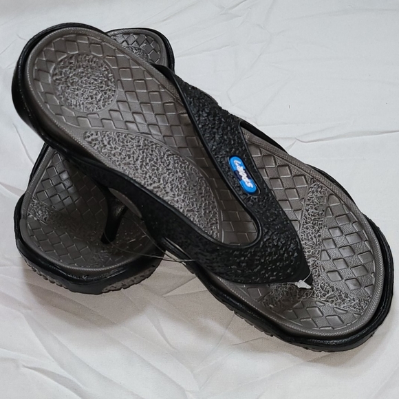 Flip-flops gray & black sandals - Picture 13 of 14